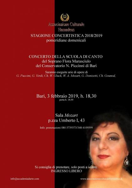 CONCERTO DELLA SCUOLA DI CANTO  del Soprano Flora Marasciulo del Conservatorio N. Piccinni di Bari