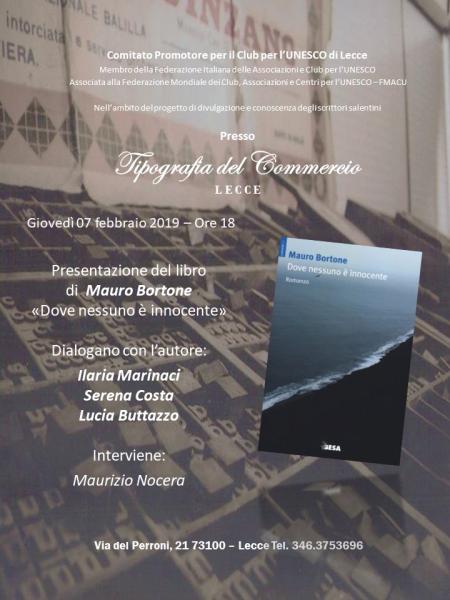Presentazione del libro di Mauro Bortone alla Tipografia del Commercio