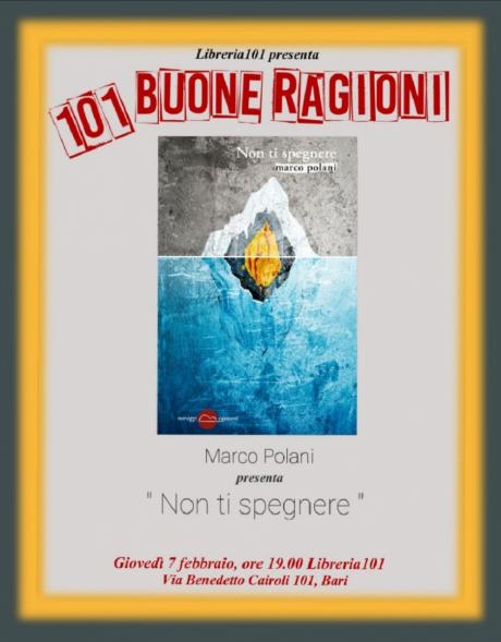 Libreria 101 presenta: 101 BUONE RAGIONI - Incontro con l'autore Marco Polani