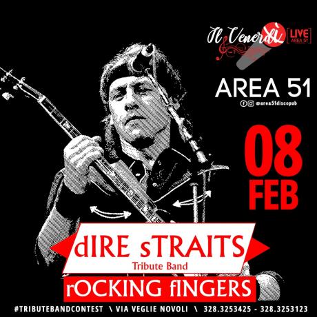 Primo venerdì live del 2019 sul palco dell'Area 51. suonano i Rocking Fingers per omaggiare i Dire Straits