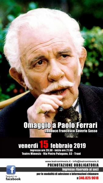 Omaggio a Paolo FERRARI - conduce Francesco Saverio Sasso