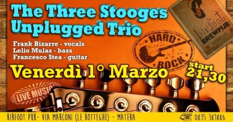 The Three Stooges Unplugged trio in concerto a Matera