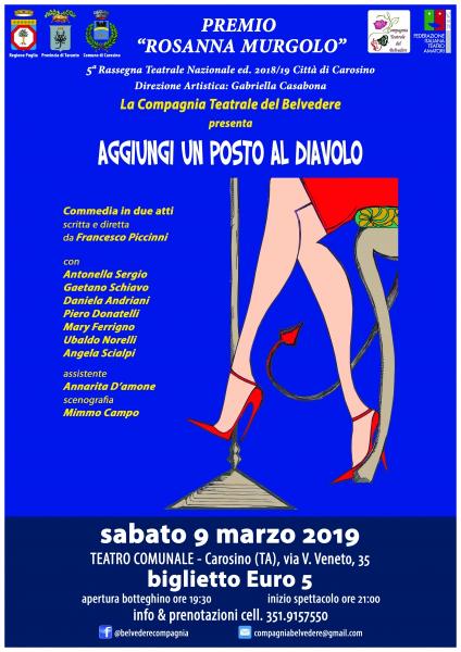 "AGGIUNGI UN POSTO AL DIAVOLO" 5° Ed. Premio Rosanna Murgolo