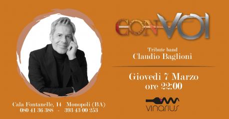 Giovedi 07|03 sul palco del Vinarius “Con voi“ tribute band Claudio Baglioni