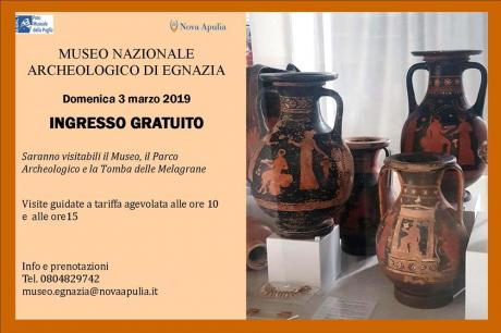 Domenica 3 marzo ingresso gratuito al Museo Nazionale e Parco Archeologico di Egnazia