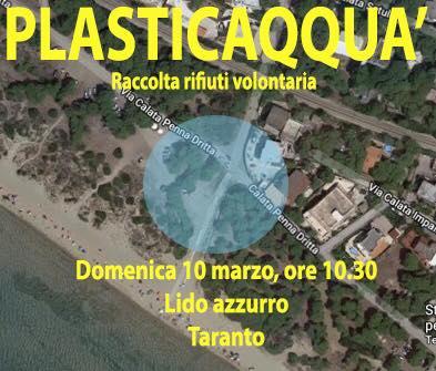 Raccolta rifiuti volontaria presso spiaggia Lido Azzurro - Plasticaqquà Taranto