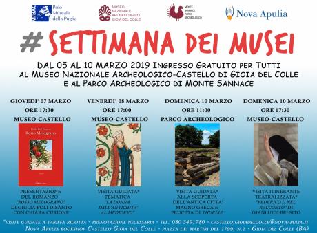 #Settimana dei Musei 05-10 marzo 2019 al Museo Archeologico di Gioia del Colle e Parco di Monte Sannace