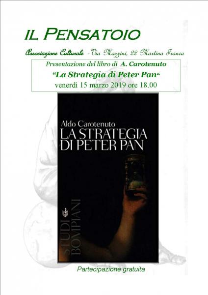 Presentazione del libro “La Strategia di Peter Pan” di A. Carotenuto