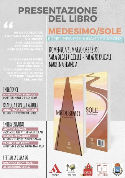 Ermelinda Prete e Davide Simeone presentano "Medesimo/Sole"