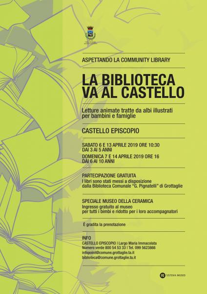 Aspettando la Community Library… LA BIBLIOTECA VA AL CASTELLO EPISCOPIO