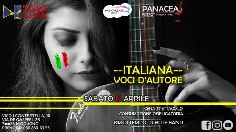 ITALIANA: VOCI D'AUTORE - 6 aprile | PanaceaLIVE