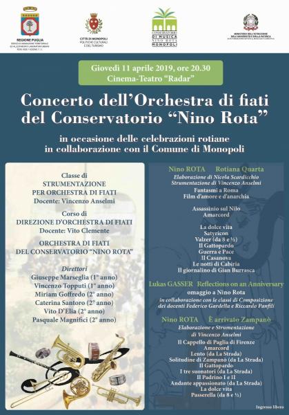Concerto dell'Orchestra di fiati del Conservatorio "Nino Rota"
