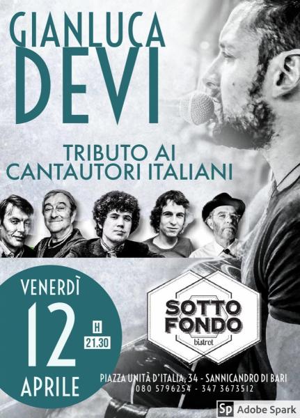 Gianluca Devi - Tributo ai Cantautori Italiani @ Sottosuono Pub  (Sannicandro di Bari)