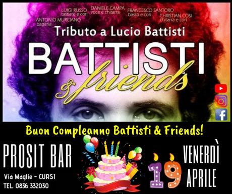 Buon Compleanno Battisti & Friends! -venerdì 19/04 @Prosit Cursi