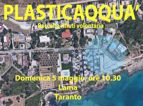 Raccolta rifiuti volontaria presso costa di Lama - Plasticaqquà Taranto