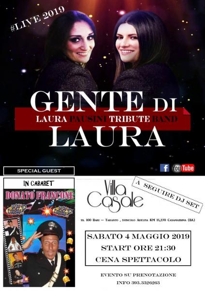 Gente di Laura live 04 maggio Villa Casale