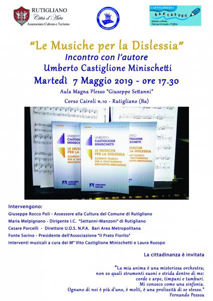 "LE MUSICHE PER LA DISLESSIA" - Presentazione del libro di Umberto Castiglione Minischetti