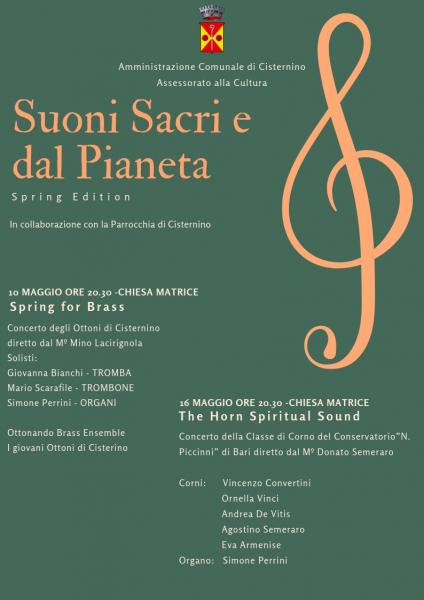 SUONI SACRI E DAL PIANETA - spring edition