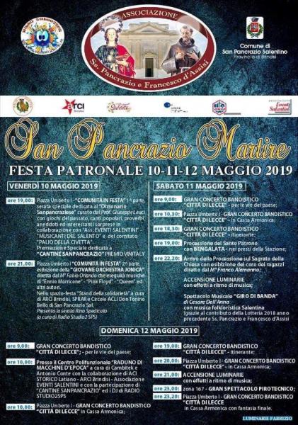 Festa patronale di San Pancrazio martire (programma civile)