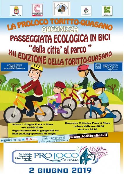 Biciclettata  "dalla città al parco" XII edizione della Toritto-Quasano