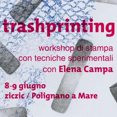 Trashprinting - workshop di stampa con tecniche sperimentali