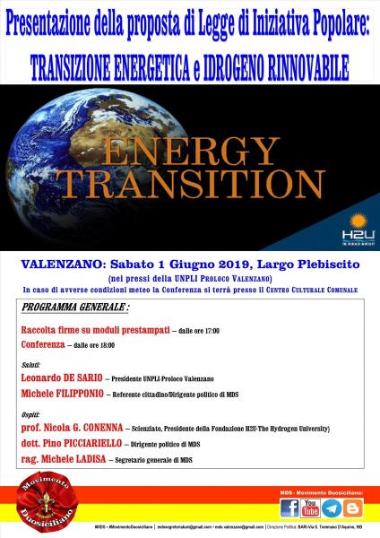 Transition Day: Presentazione della proposta di Legge di Iniziativa Popolare sulla Transizione Energetica e sull'Idrogeno rinnovabile