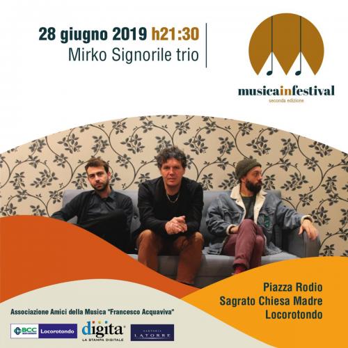 Musica in Festival 2019 - Mirko Signorile Trio Trip