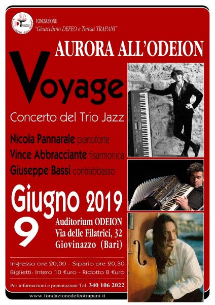 Fondazione “Defeo Trapani”: domenica all’Odeion il Trio Jazz Pannarale- Abbracciante- Bassi