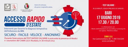 ACCESSO RAPIDO D’ESTATE - Interventi per favorire la diagnosi dell’infezione da HIV