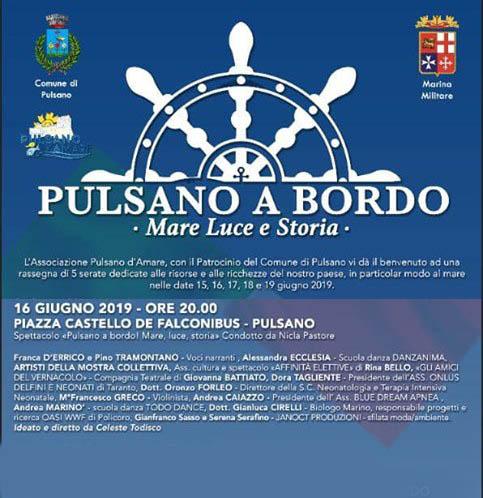 "Pulsano a Bordo: Mare Luce Storia"