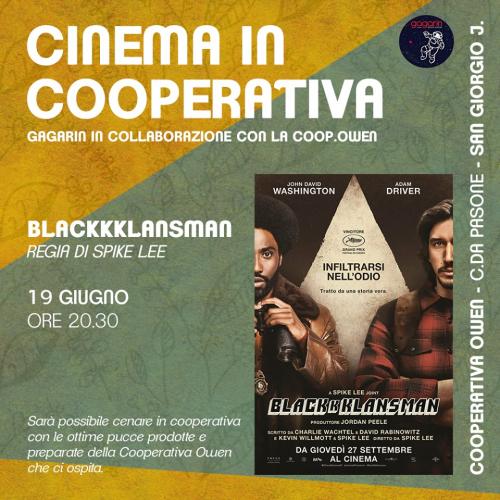 Cinema in cooperativa - Blackkklansman