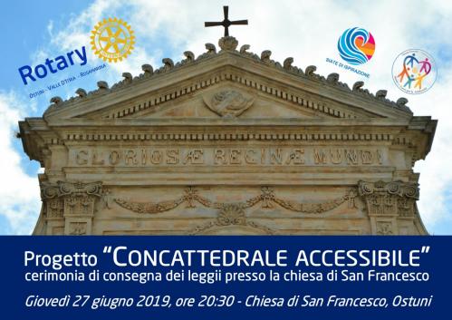 Progetto "Concattedrale accessibile": consegna dei leggii presso la chiesa di San Francesco