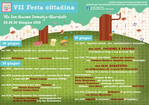VII Festa Cittadina ad Alberobello (cibo,musica,incontri e divertimento)