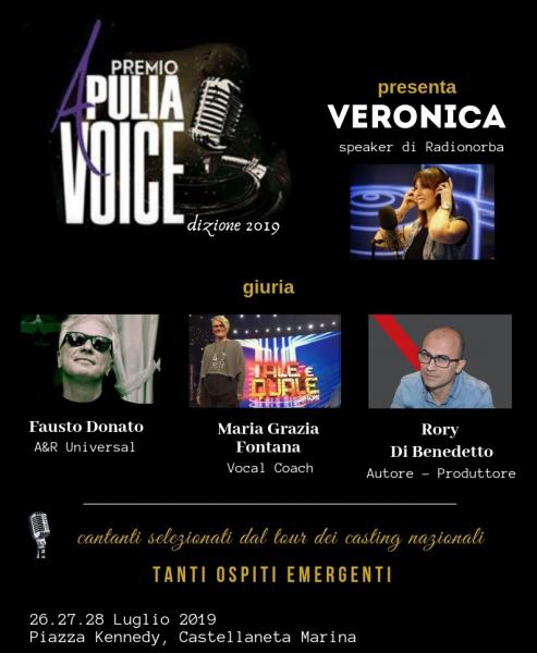 Fase Finale  Concorso Canoro  Premio Apulia Voice Edizione 2019
