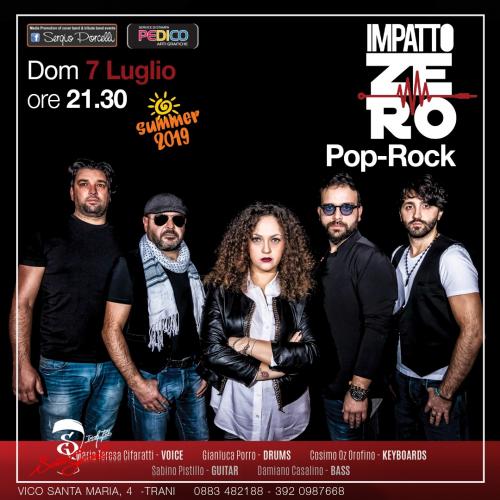 Impatto Zero - Pop rock live band a Trani - Estate 2019