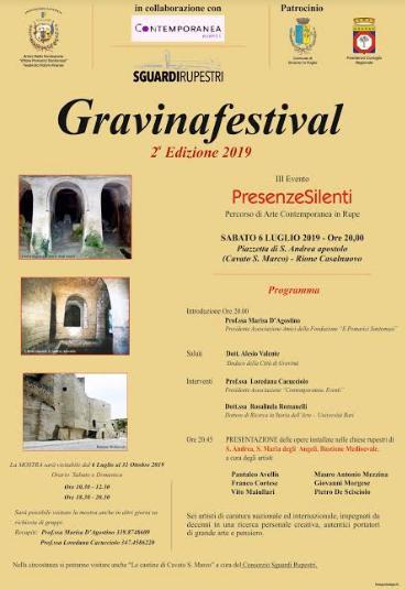 Inaugurazione della colletiva di arte contemporanea "PresenzeSilenti" - GravinaFestival