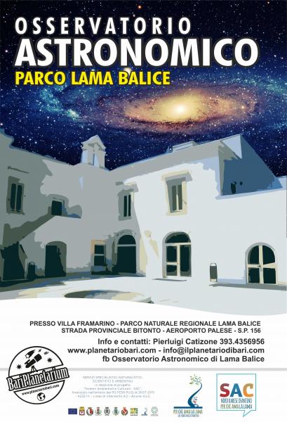 Programmazione Settimanale del Planetario di Bari