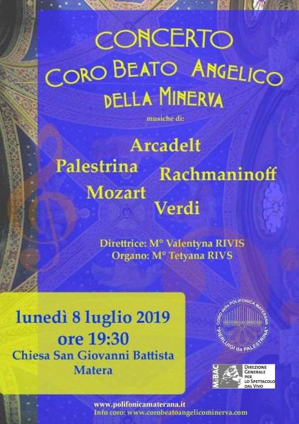 A Matera concerto del Coro Beato Angelico della Minerva