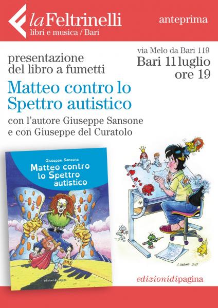 Giuseppe Sansone con “Matteo contro lo spettro autistico”  a Bari