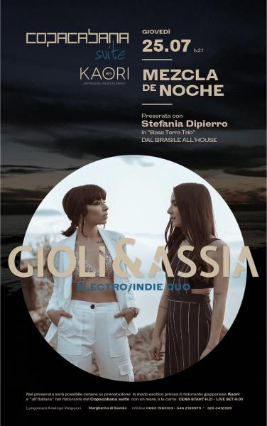 Giolì & Assia pronte a dare scosse electro-indie nel loro dj-set sulla spiaggia al Copacabana suite