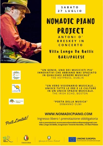 Nomadic Piano Project - Antoni O' Breskey al Festival Ecomuseale delle Arti