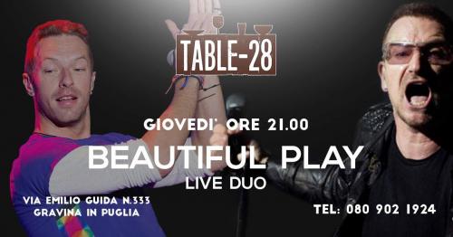 Beautiful Play U2 & Coldplay Live Duo - Table28
