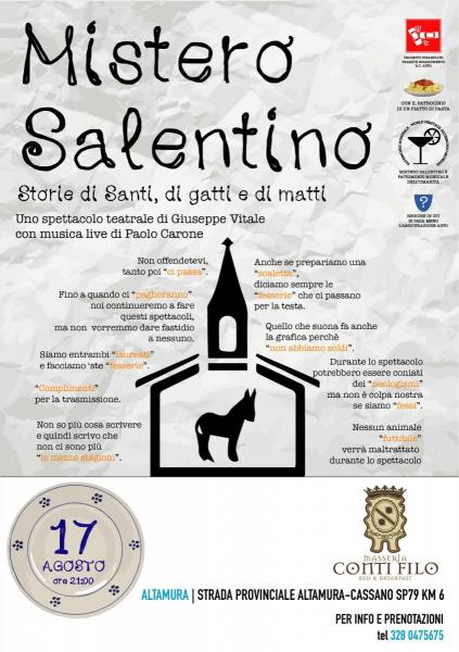 Mistero Salentino, storie di santi, di matti e di gatti