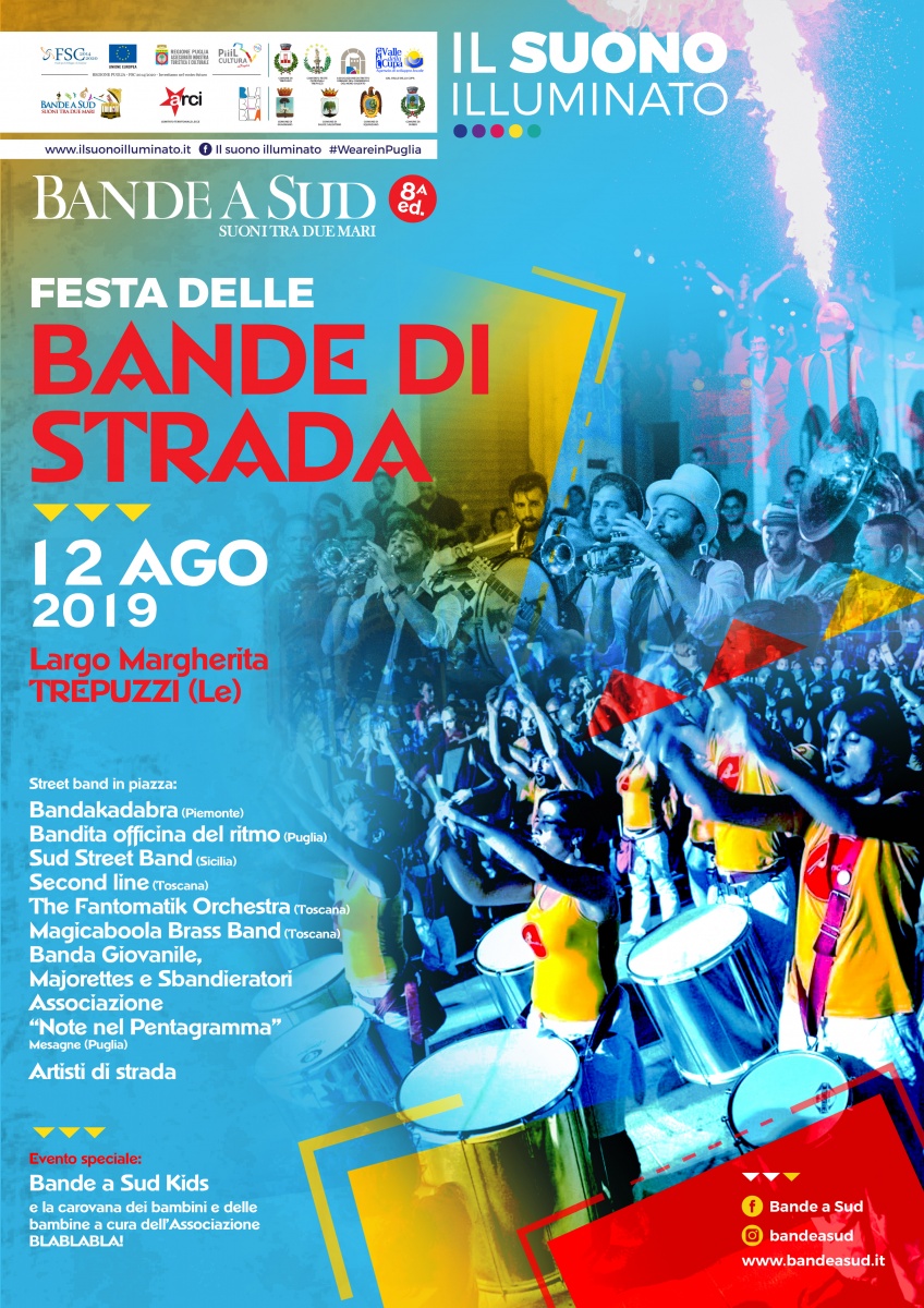 Festa delle Bande di strada Bande a Sud_Il suono illuminato Trepuzzi il Tacco di Bacco