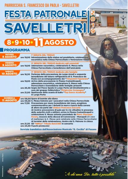 Torna la Festa patronale di Savelletri