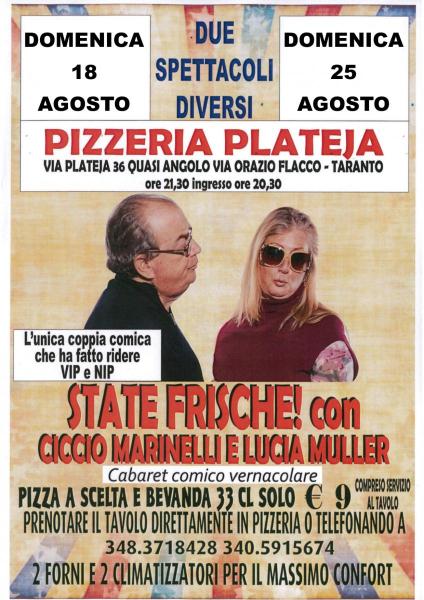 Cabaret comico vernacolare "STATE FRISCHE!" di Ciccio Marinelli e Lucia Muller