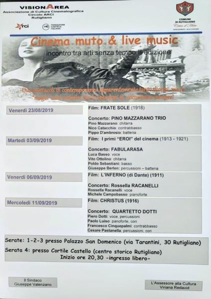 «Cinema muto & live music»: «Frate Sole» (1918) e Pino Mazzarano trio live concert