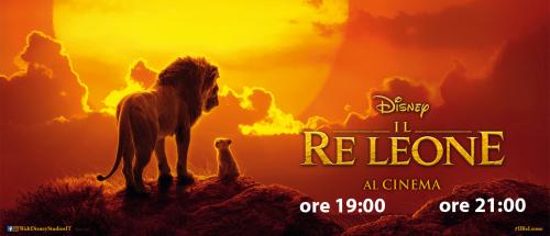 Sala1: IL RE LEONE (ore 19:00 e 21:00)