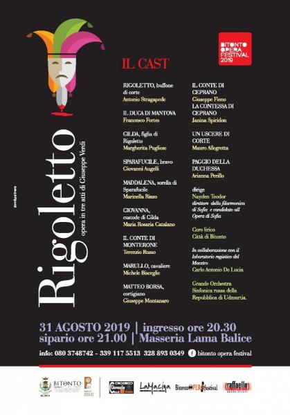 "Rigoletto" il gran finale del Bitonto Opera Festival