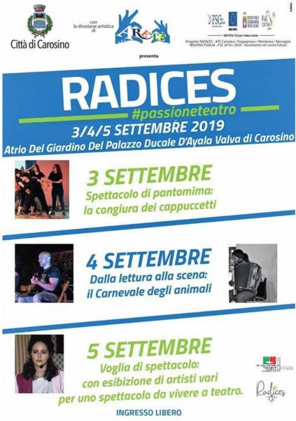 #PassioneTeatro RADICES